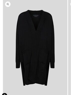 Canada Goose Black Cortina Cardigan Merino Wool
